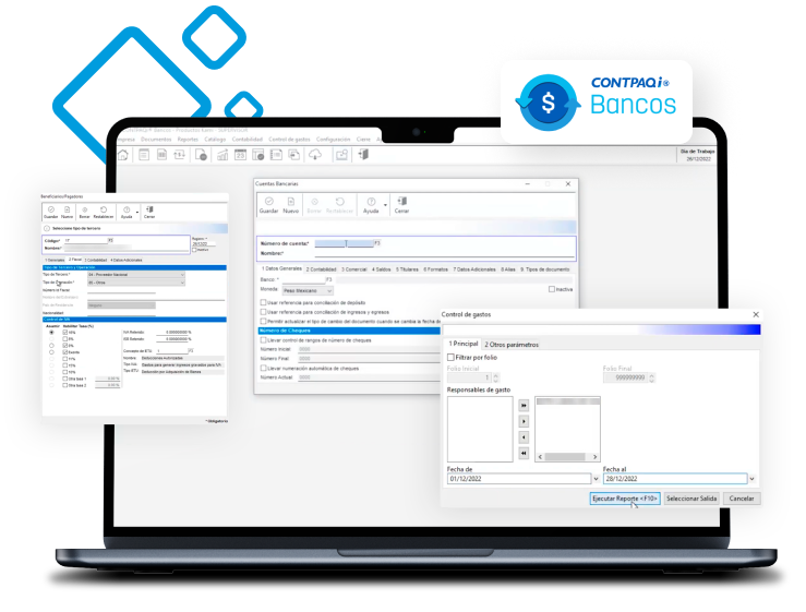 Interfaz desktop Contpaqi Bancos